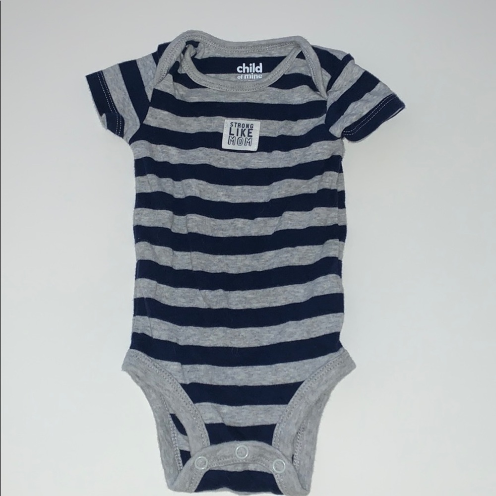 Blue and grey onesie
